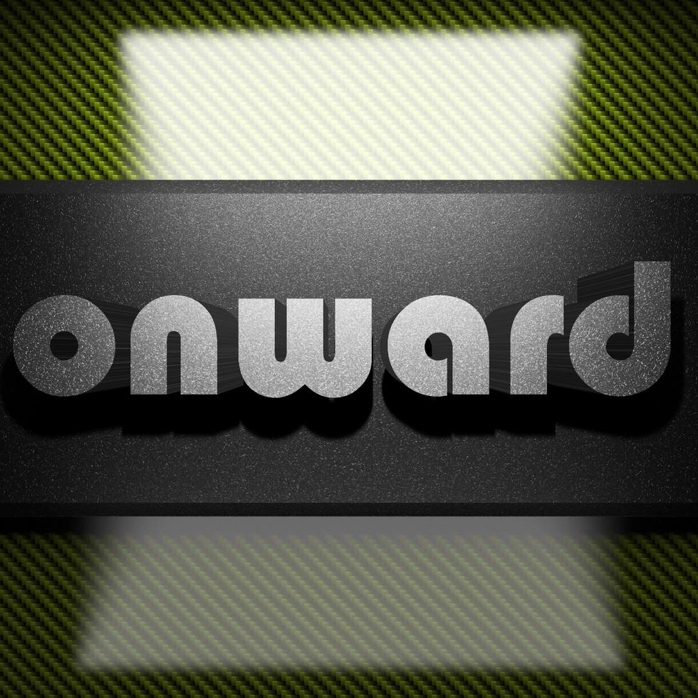 onward word of iron on carbon photo