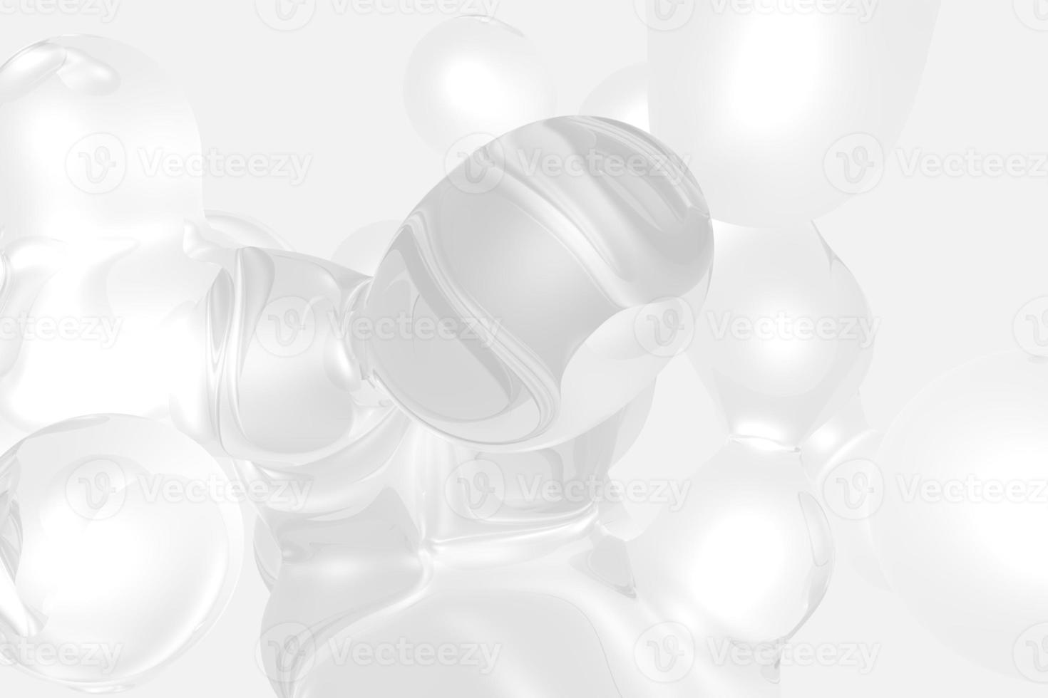 Minimalist abstract 3d render illustration. Liquid metaball structure background texture photo