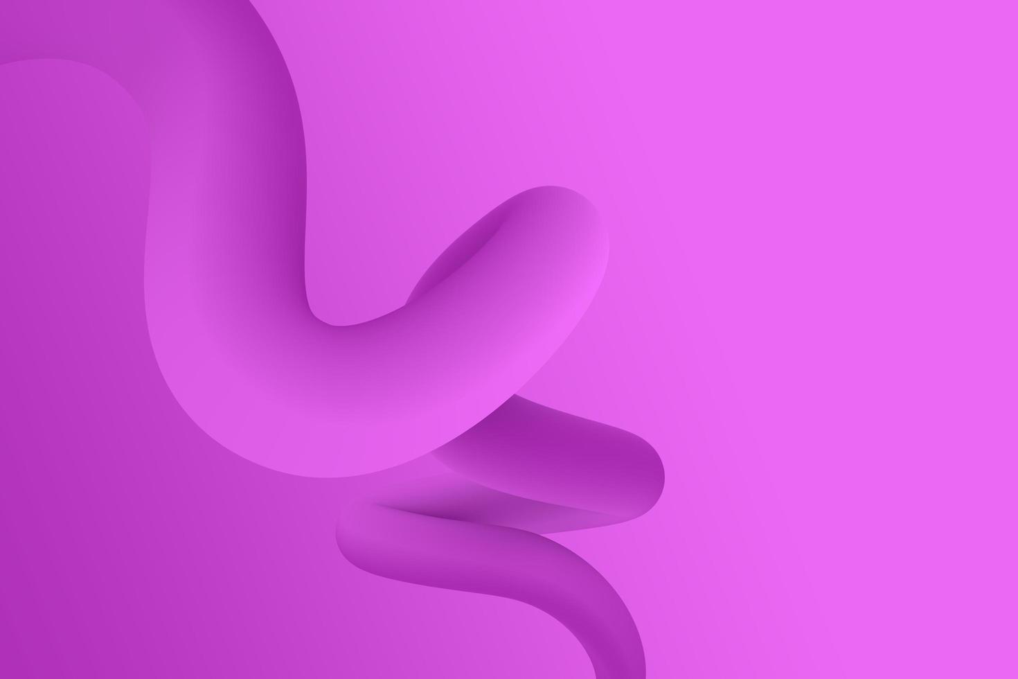 Abstract pink gradient wave shape background 3D illustration photo