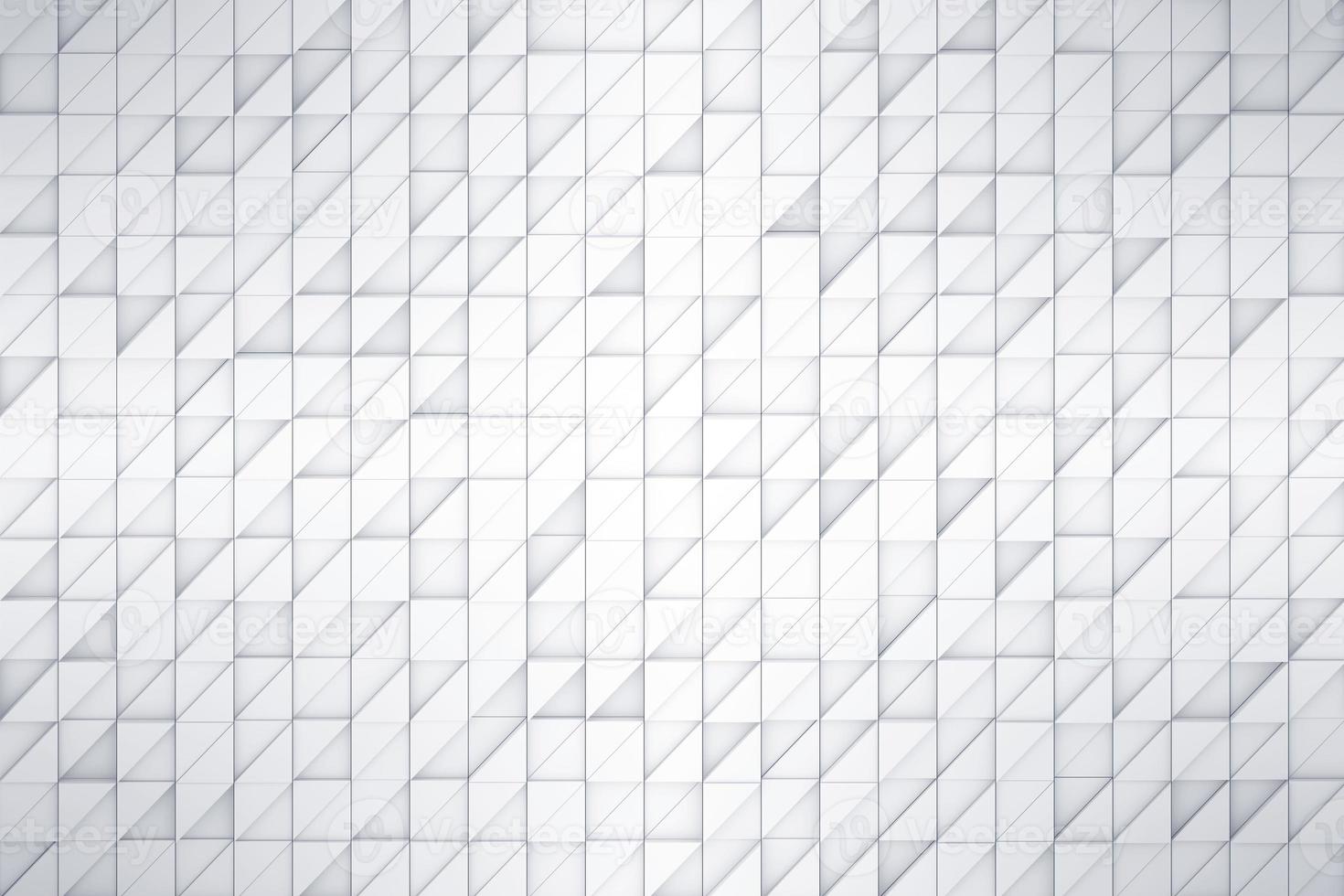 White geometric mosaic abstract background. Abstract triangles 3d render photo