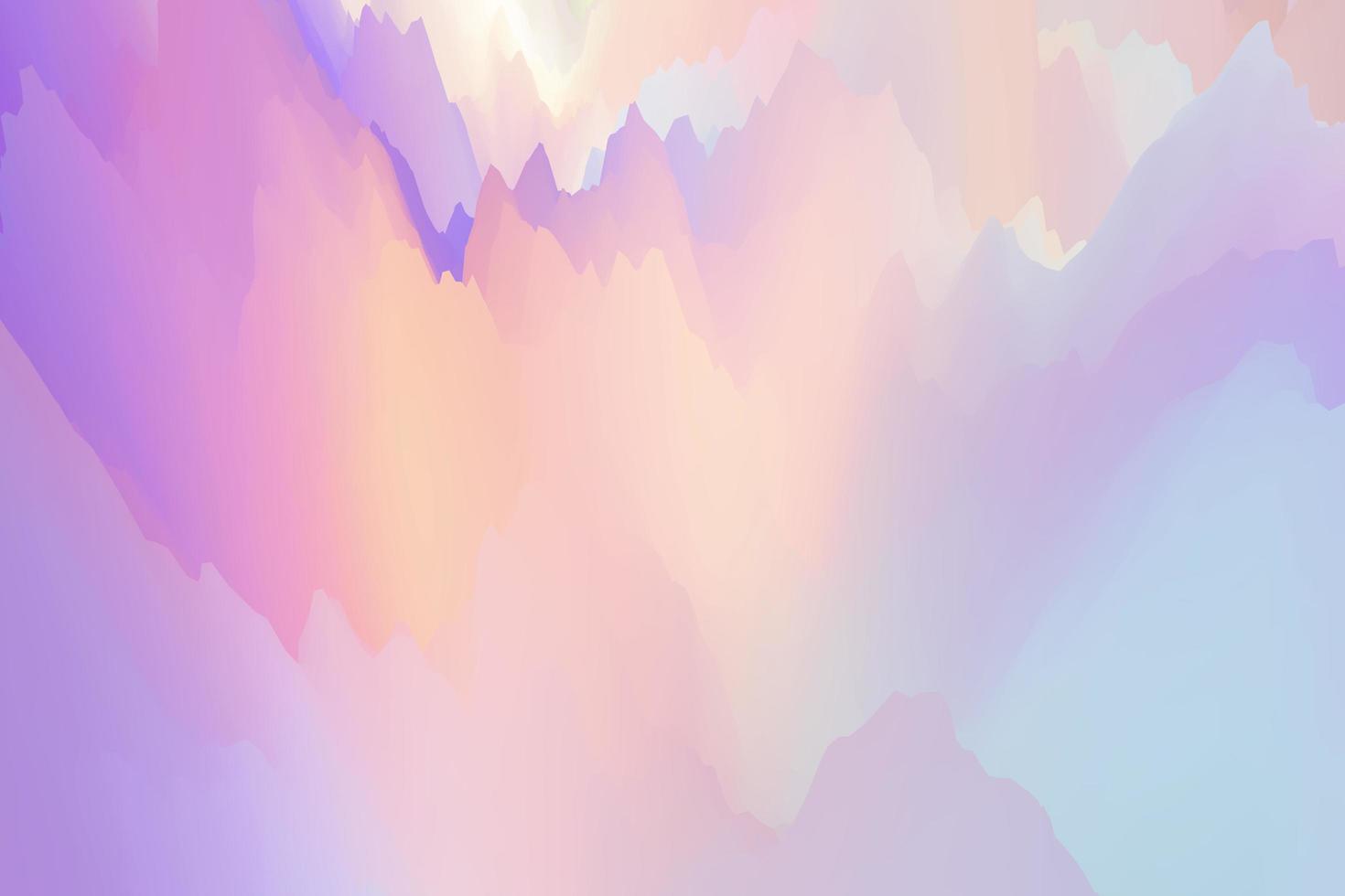 ilustración 3d de ondas de color iridiscente de montaña. superficie afilada abstracta. diseño de fondo degradado holográfico moderno foto