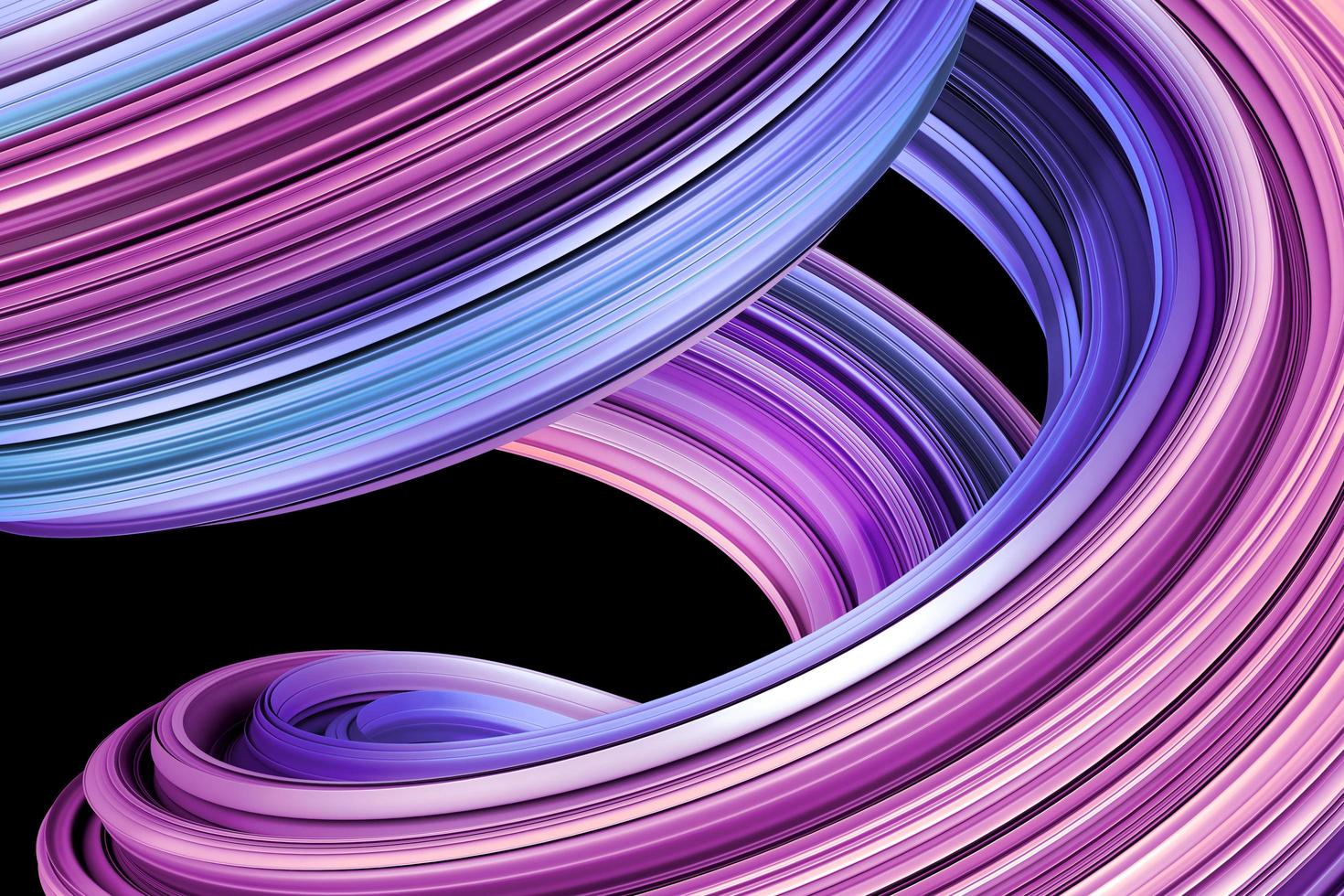 Modern abstract background with neon liquid gradient twisted shape 3d illustration photo