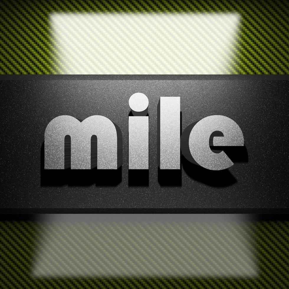 mile word of iron on carbon photo