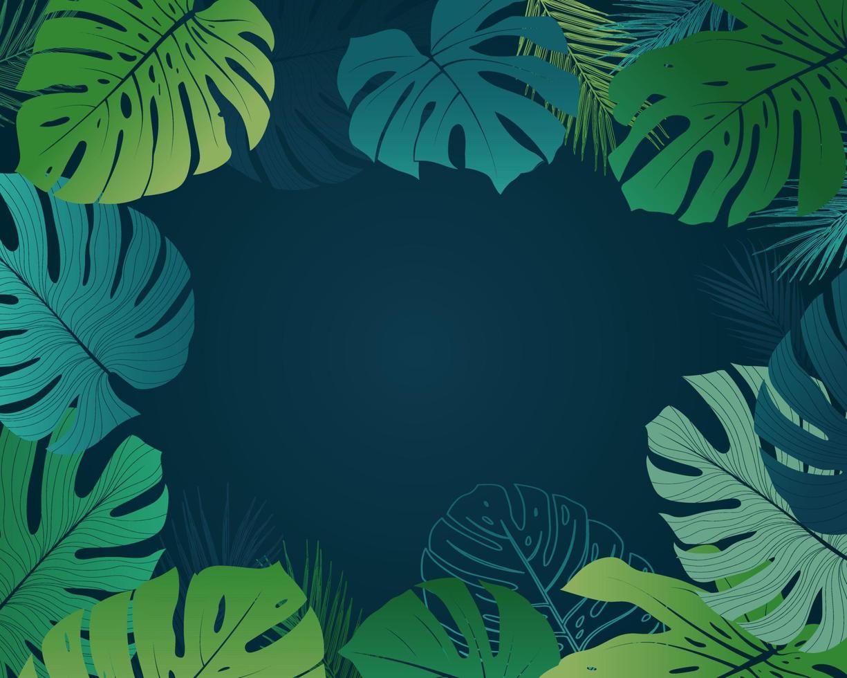 planta de filodendro, monstera. elemento diferente follaje botánico verde naturaleza botánica selva tropical deja un fondo floral transparente. vector para el diseño de decoración de verano con espacio de copia.