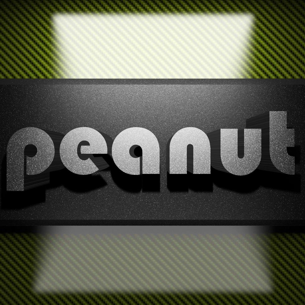 peanut word of iron on carbon photo