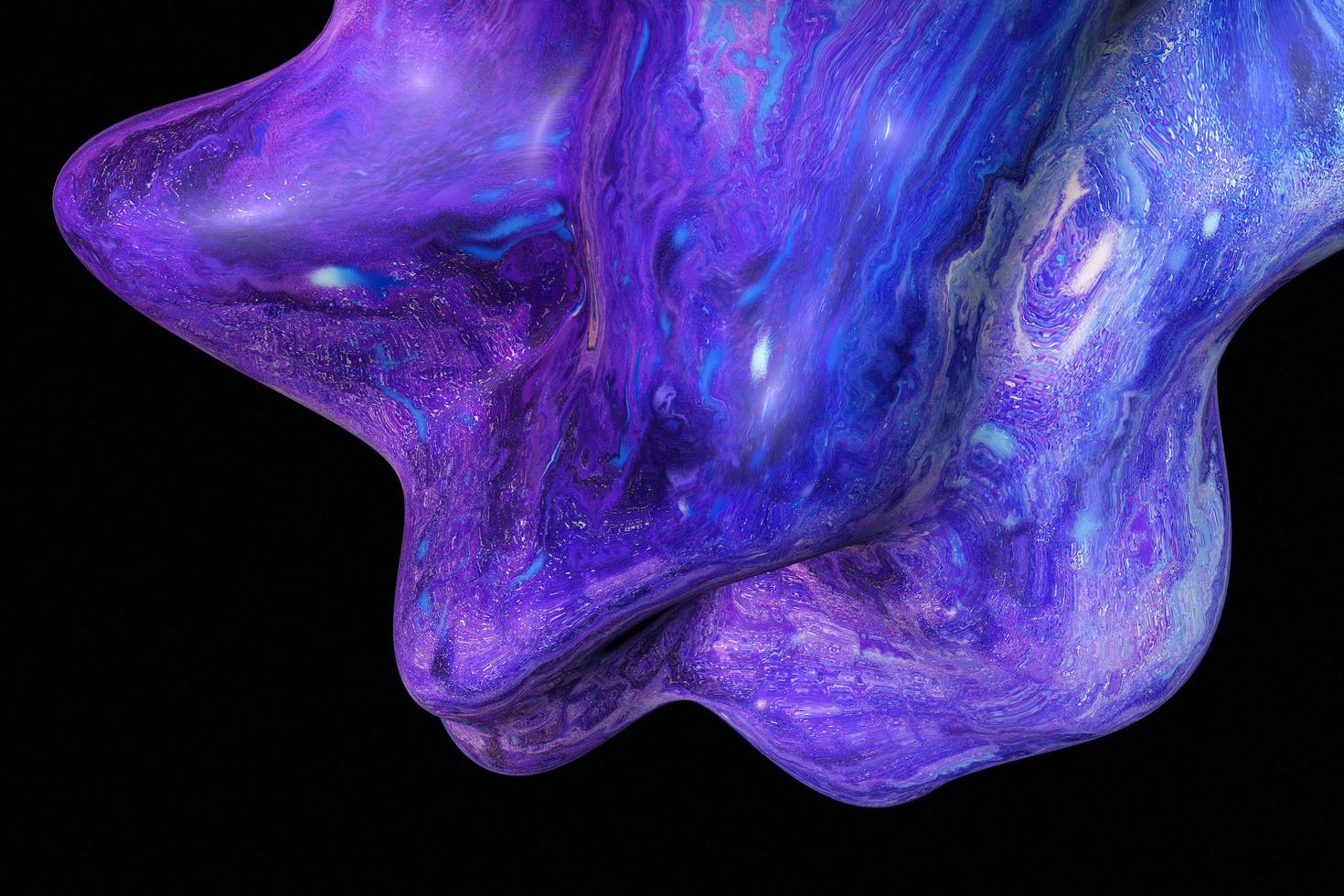 fondo decorativo de colores índigo. objeto de superficie fluida de mármol en el arte abstracto foto