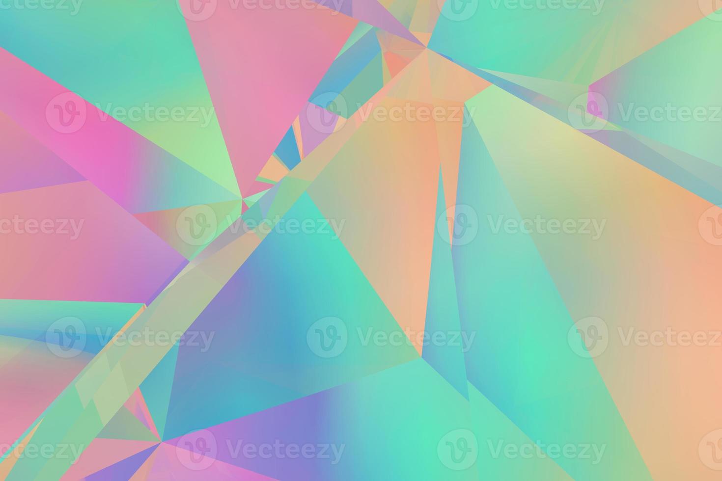 Abstract holographic rainbow gradient geometric 3d background photo