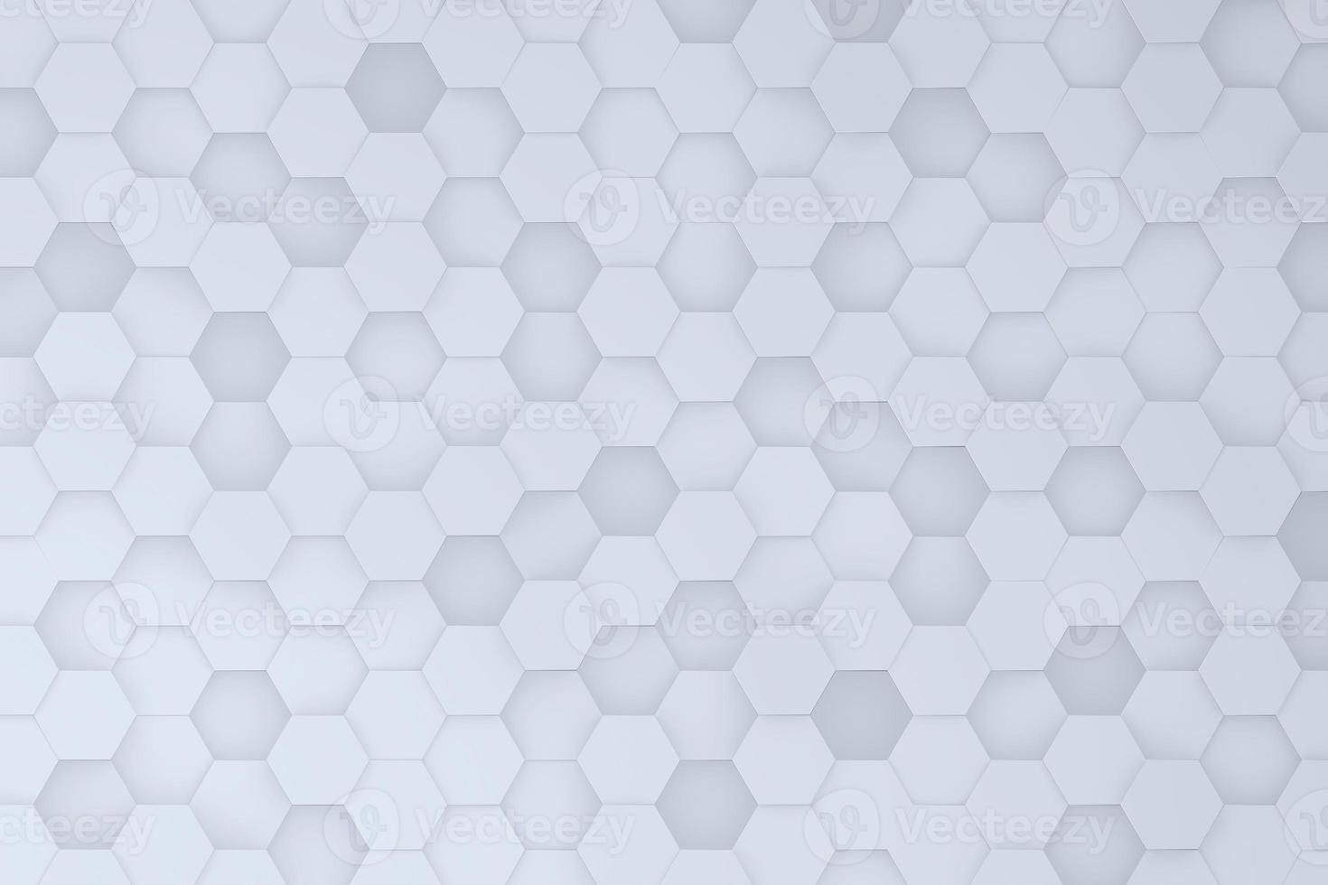 Abstract white hexagon background. Technology 3d illustration photo
