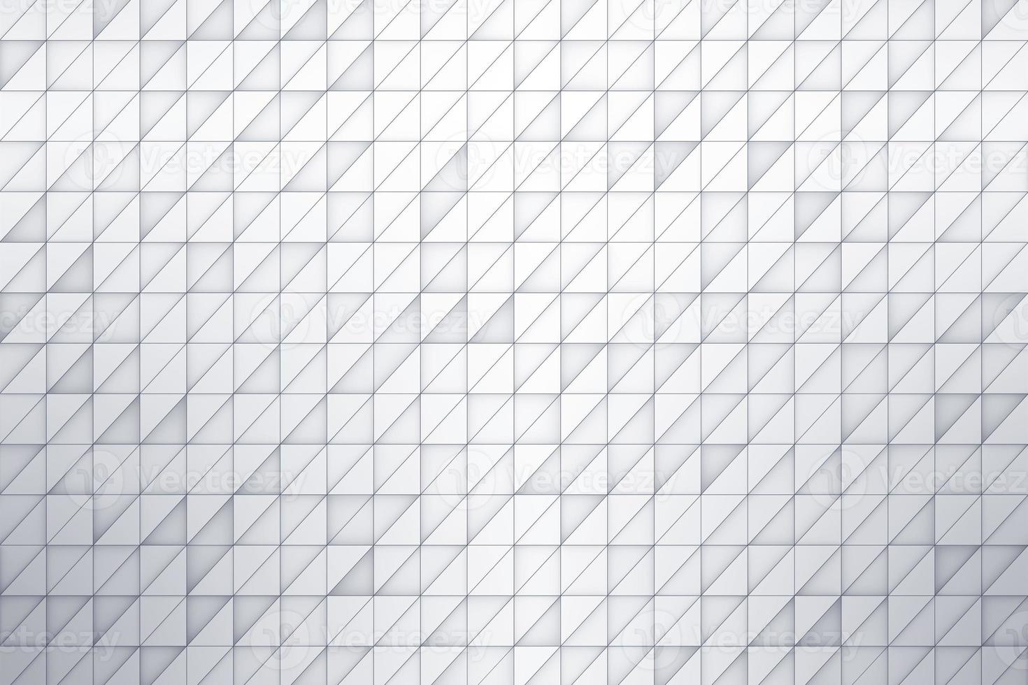 Abstract white triangle mosaic background. Technology 3d illustration photo