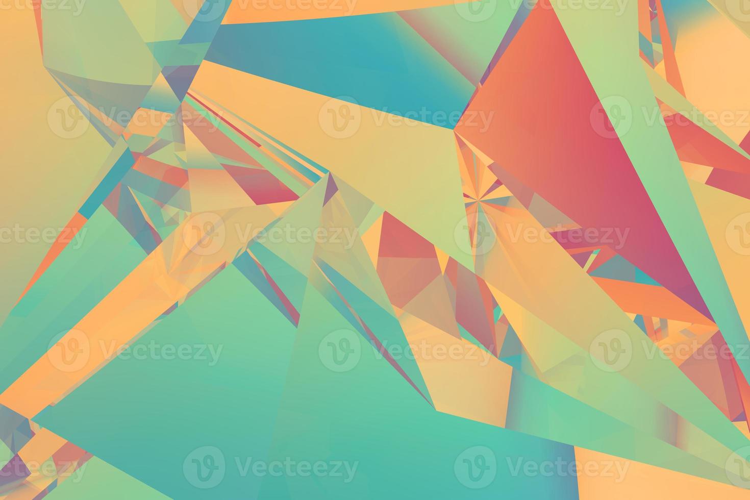 Trendy digital polygonal kaleidoscope crystal background three dimensional visualisation photo