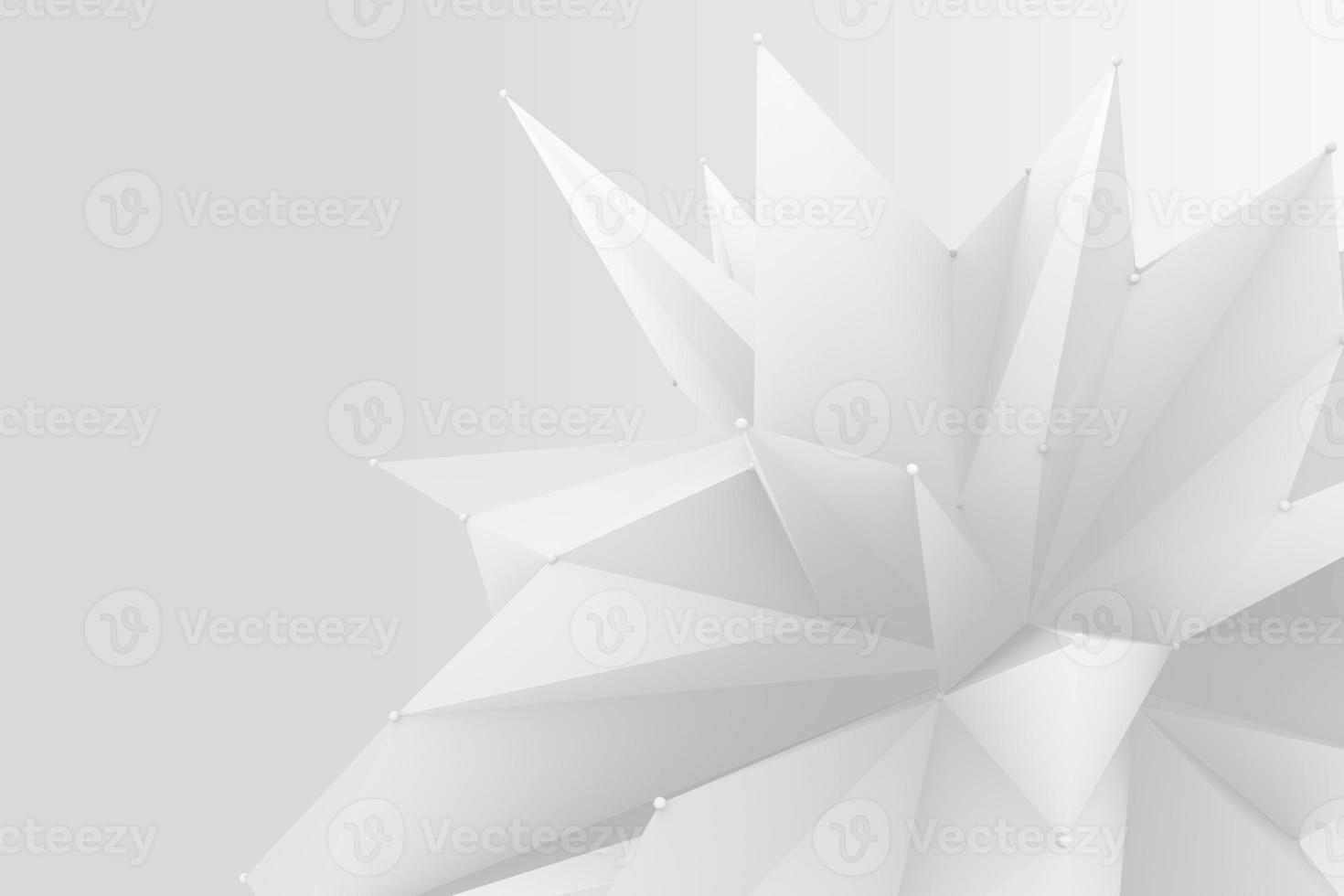 Trendy polygon textures with complex constructs in a minimalist style. Gray origami element with dots photo