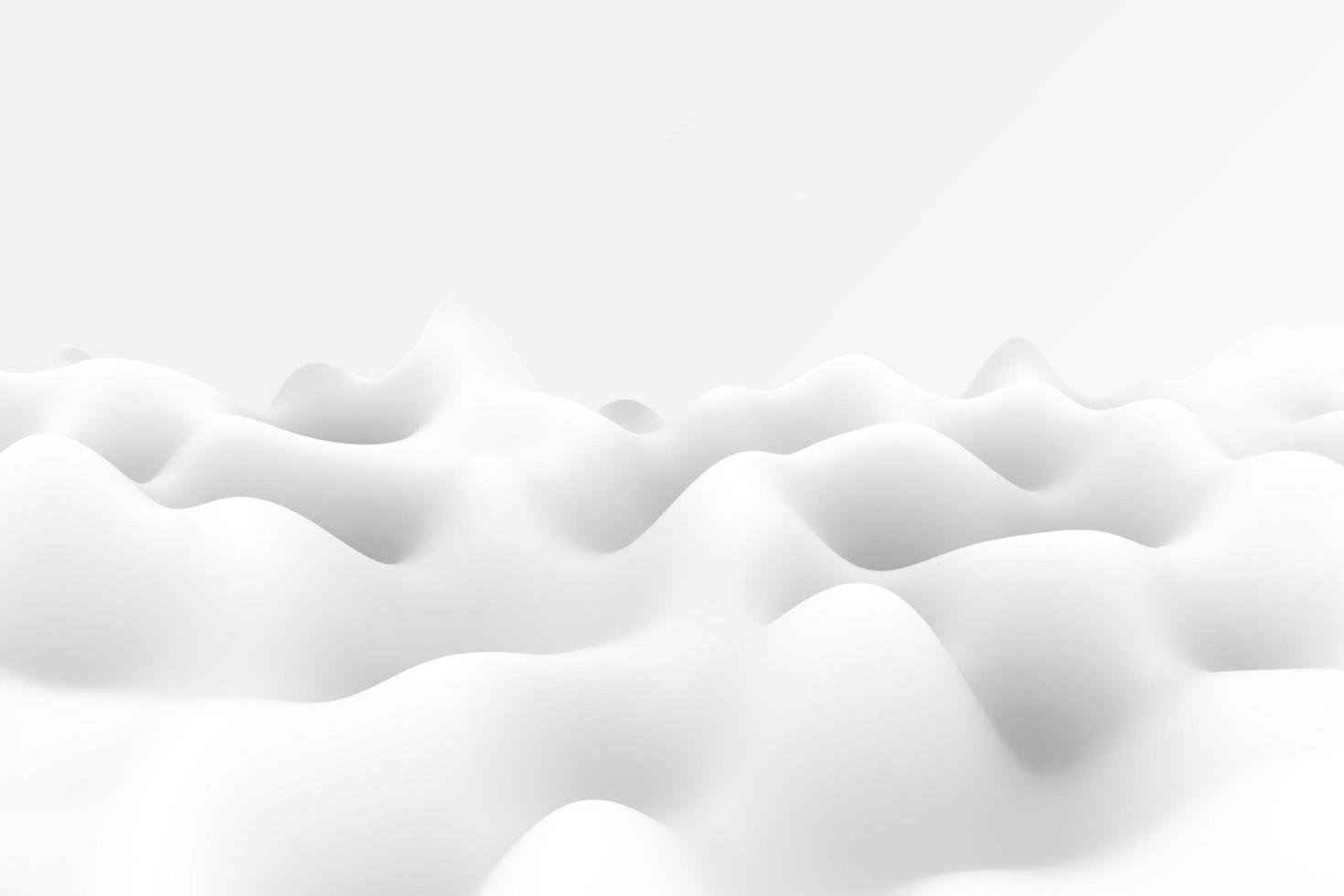 White and grey gradient wave background. Elegant smooth silk flow 3D illustration photo