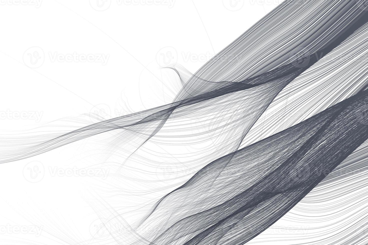Abstract background with curved straight lines. Futuristic 3d rendering texture photo