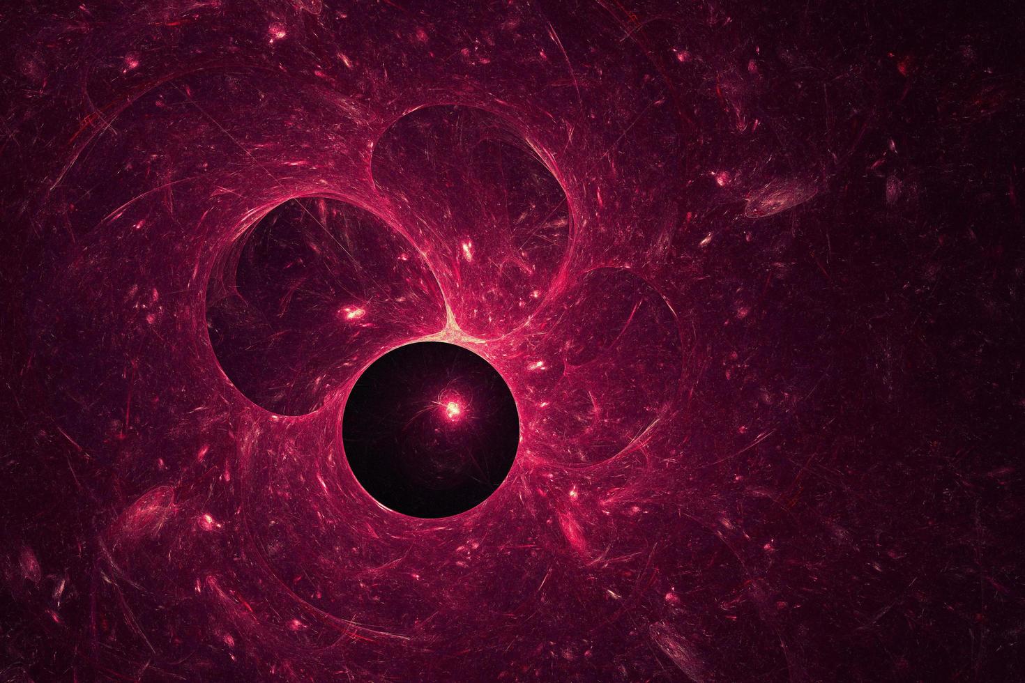 ilustración de renderizado 3d futurista abstracto. visualización digital de agujeros oscuros. fondo de nebulosa espacial foto
