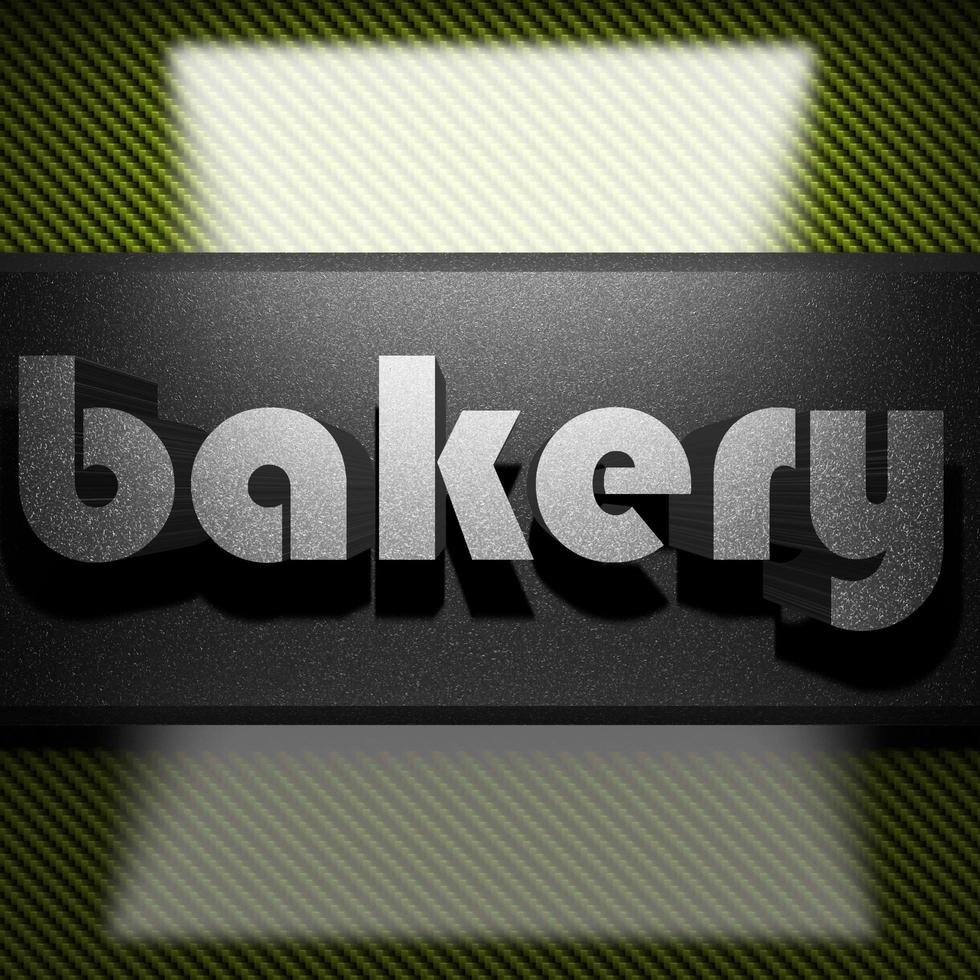 bakery word of iron on carbon photo