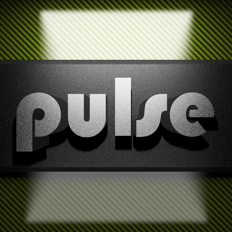 pulse word of iron on carbon photo