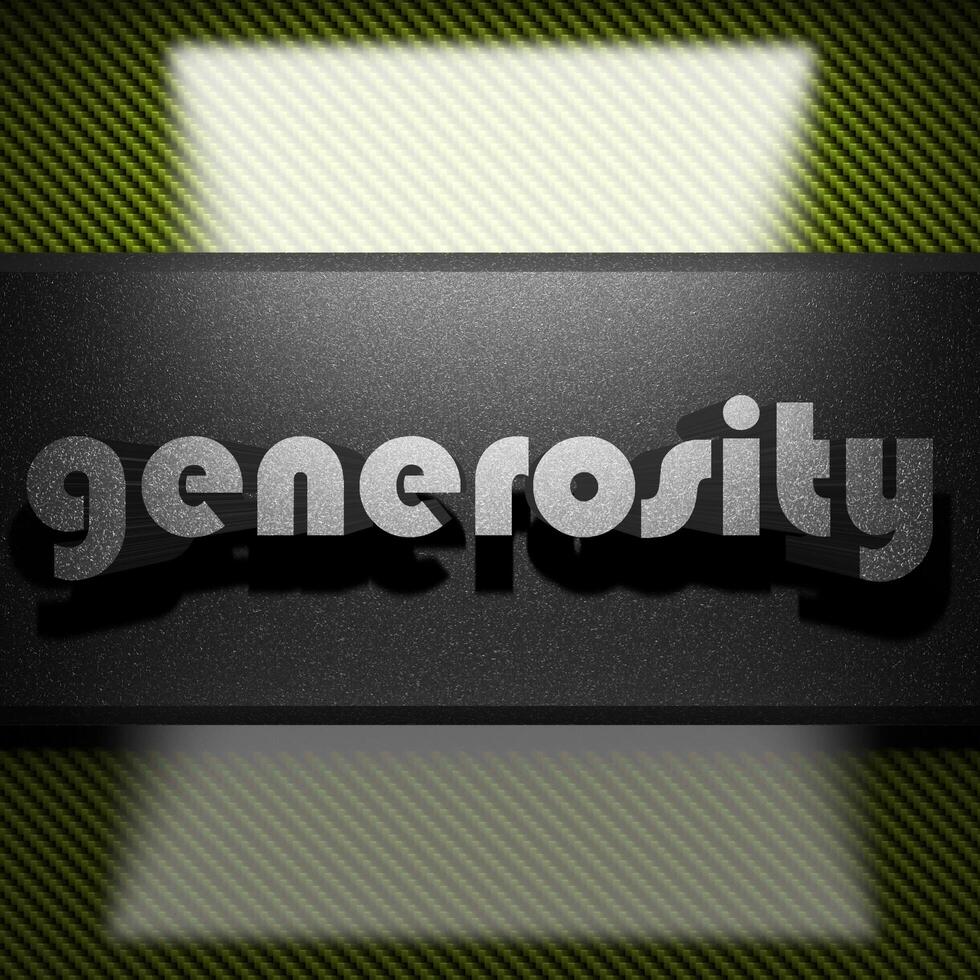 generosity word of iron on carbon 7597328 Stock Photo at Vecteezy