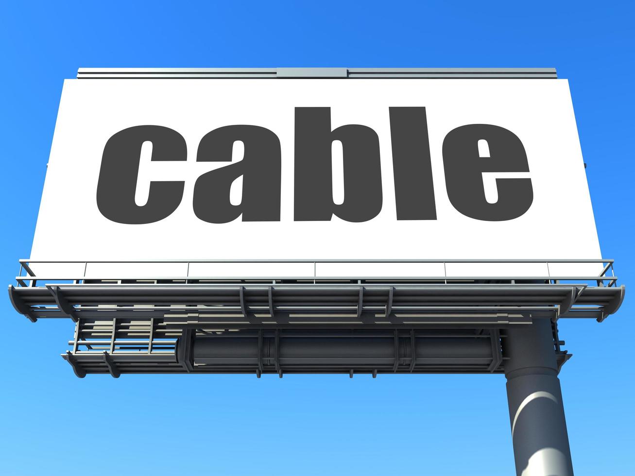 palabra de cable en cartelera foto