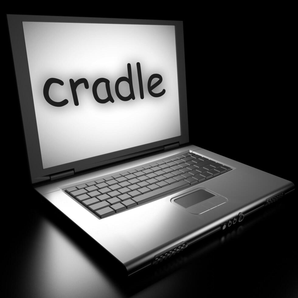 cradle word on laptop 7597914 Stock Photo at Vecteezy
