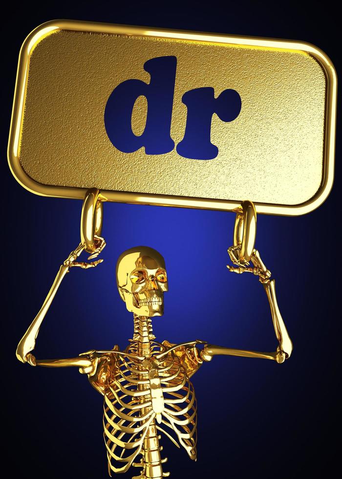 dr word and golden skeleton photo