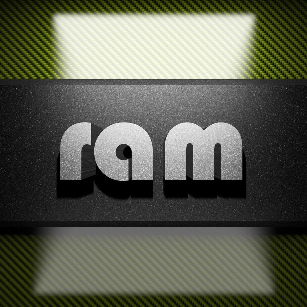 ram word of iron on carbon photo