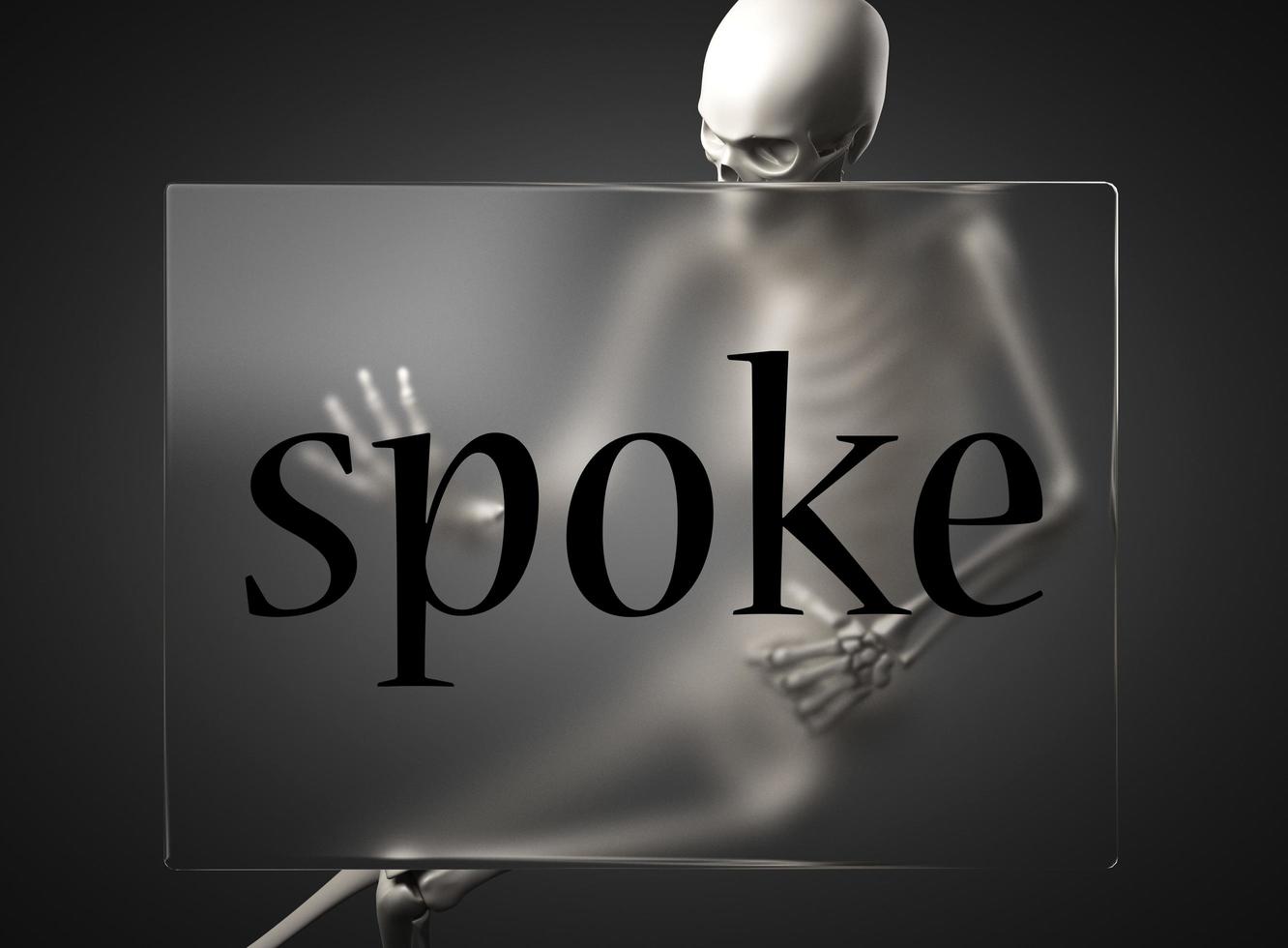 spoke word on glass and skeleton photo