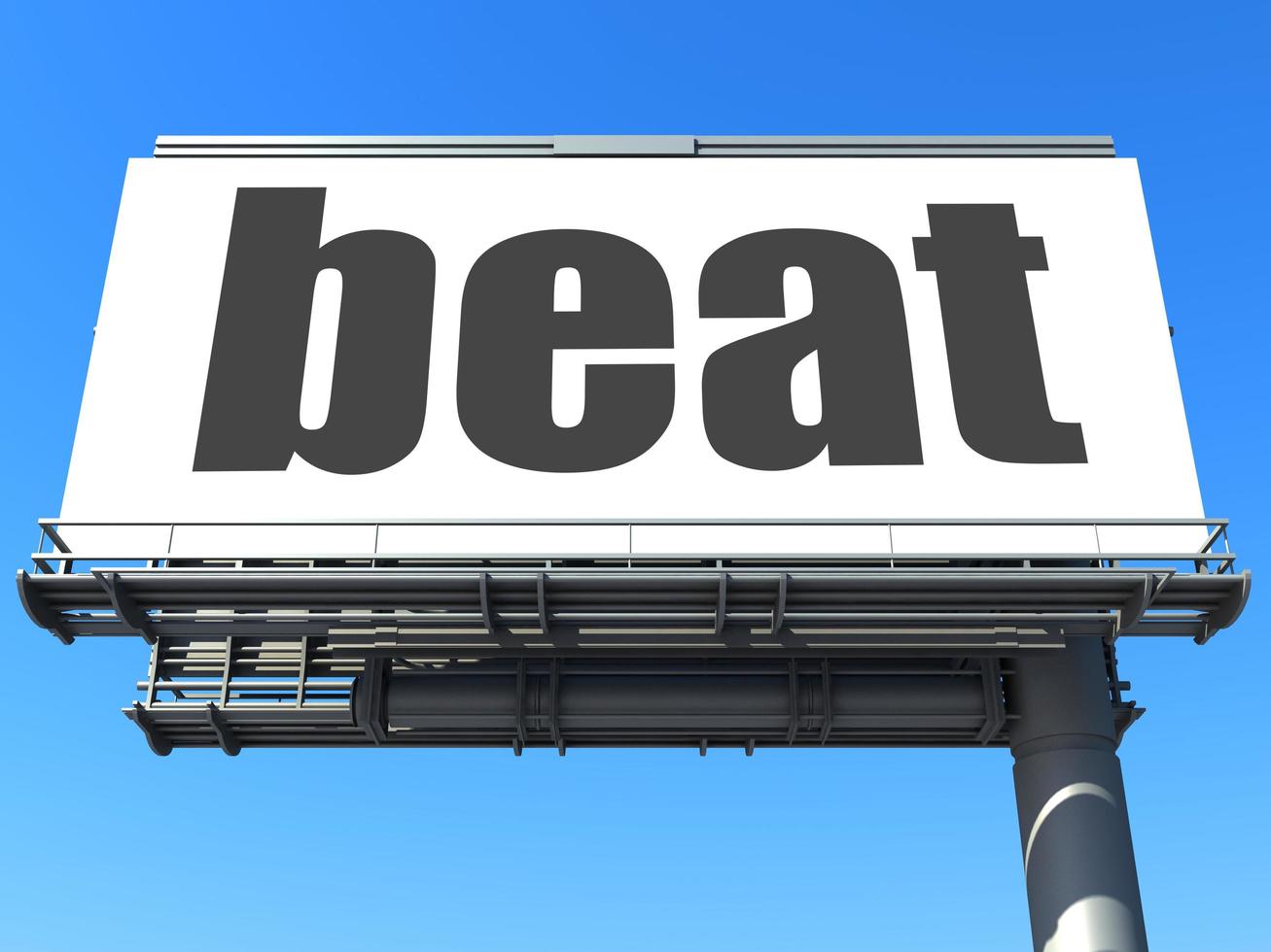 beat word on billboard photo