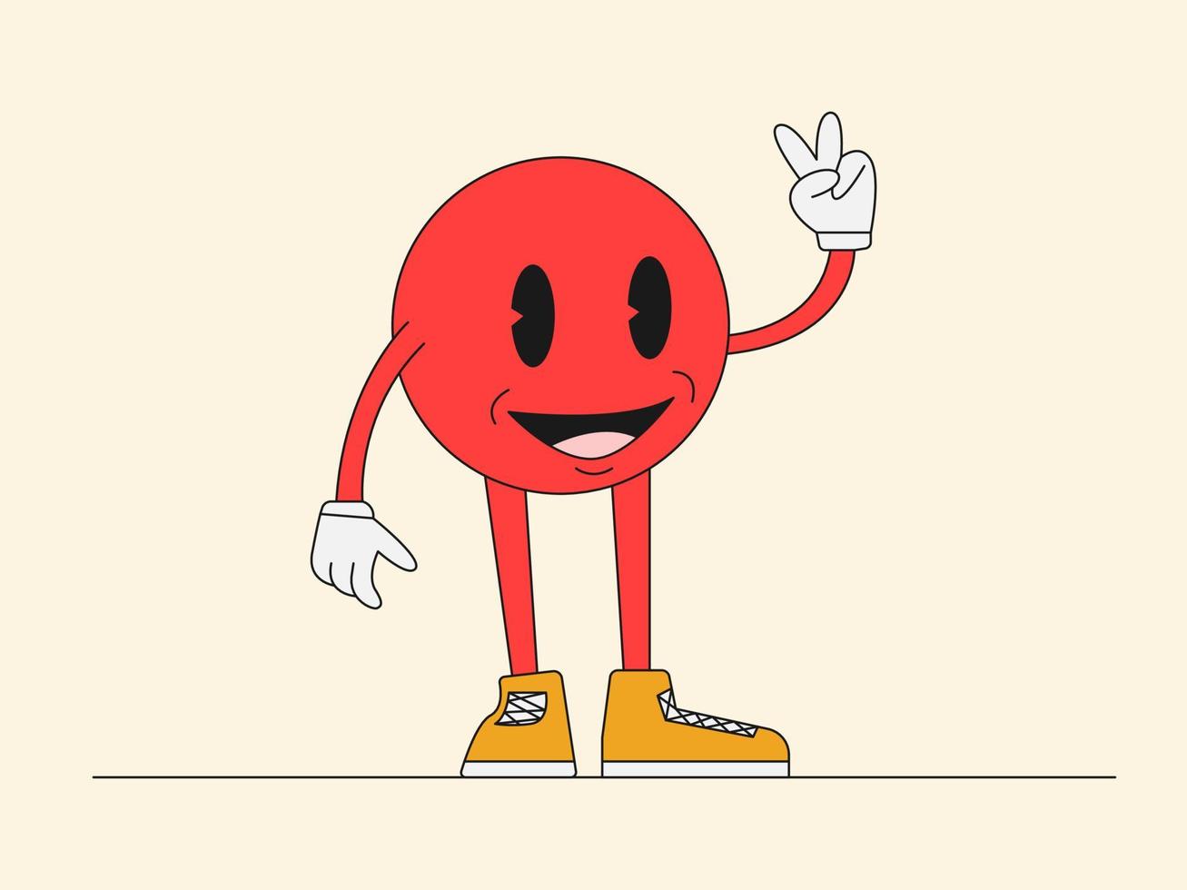 ball cartoon character illustration design vector