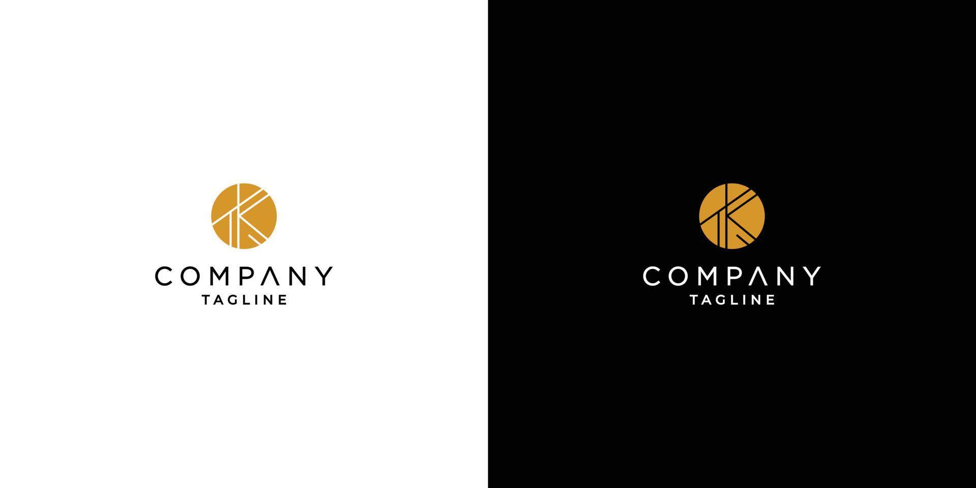 Modern and luxury letter K initials logo design 3 vector