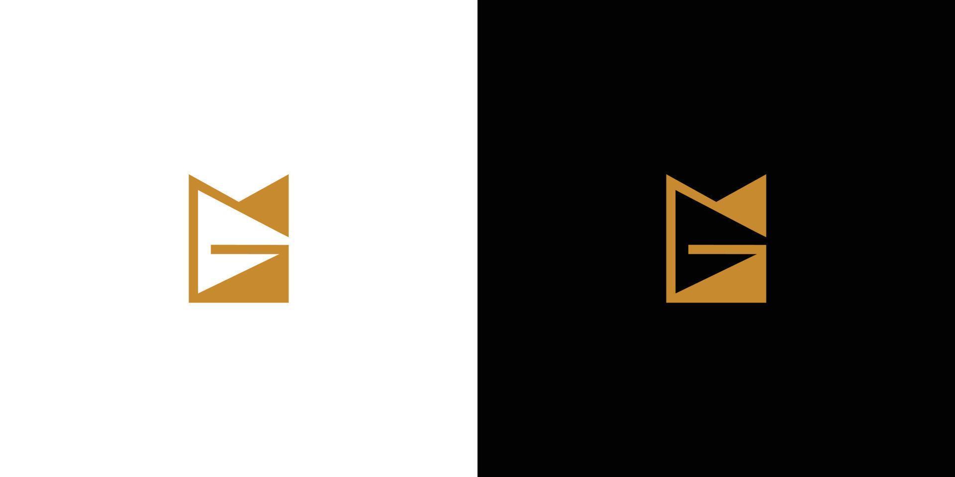 Modern and unique  letter MG initials logo design vector