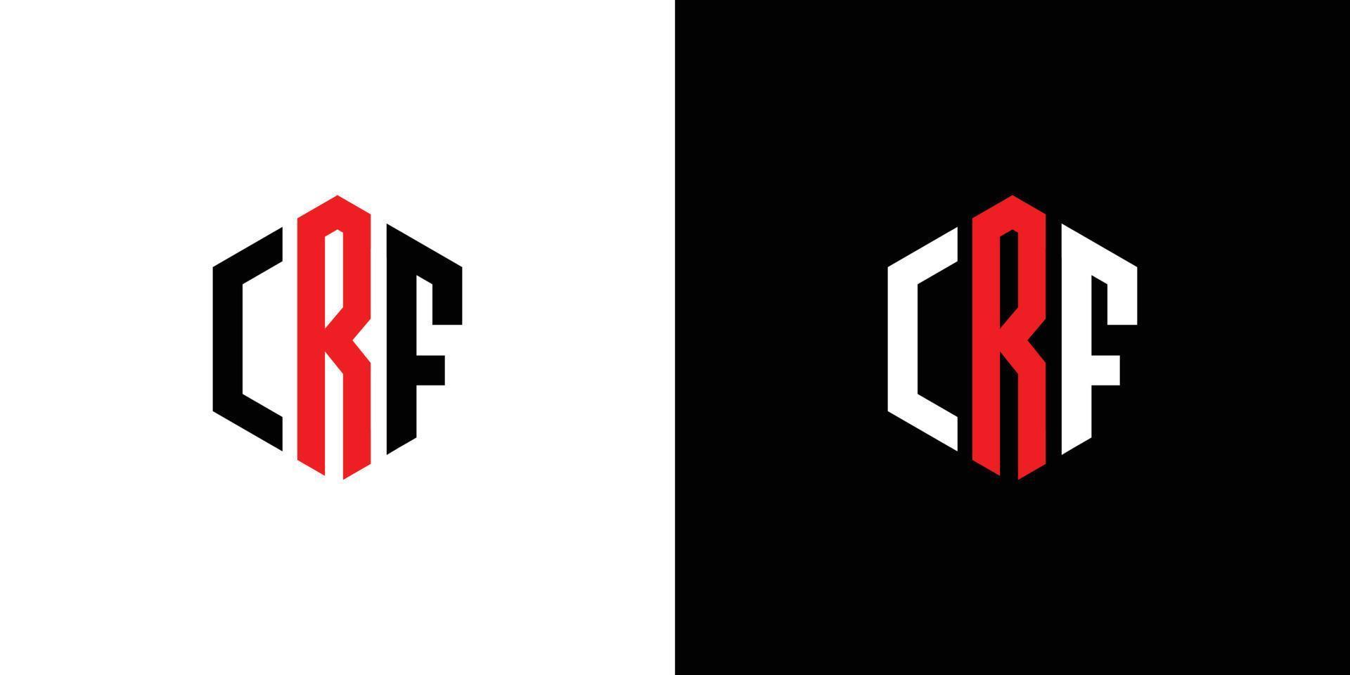Modern and unique  letter CRF initials logo design vector