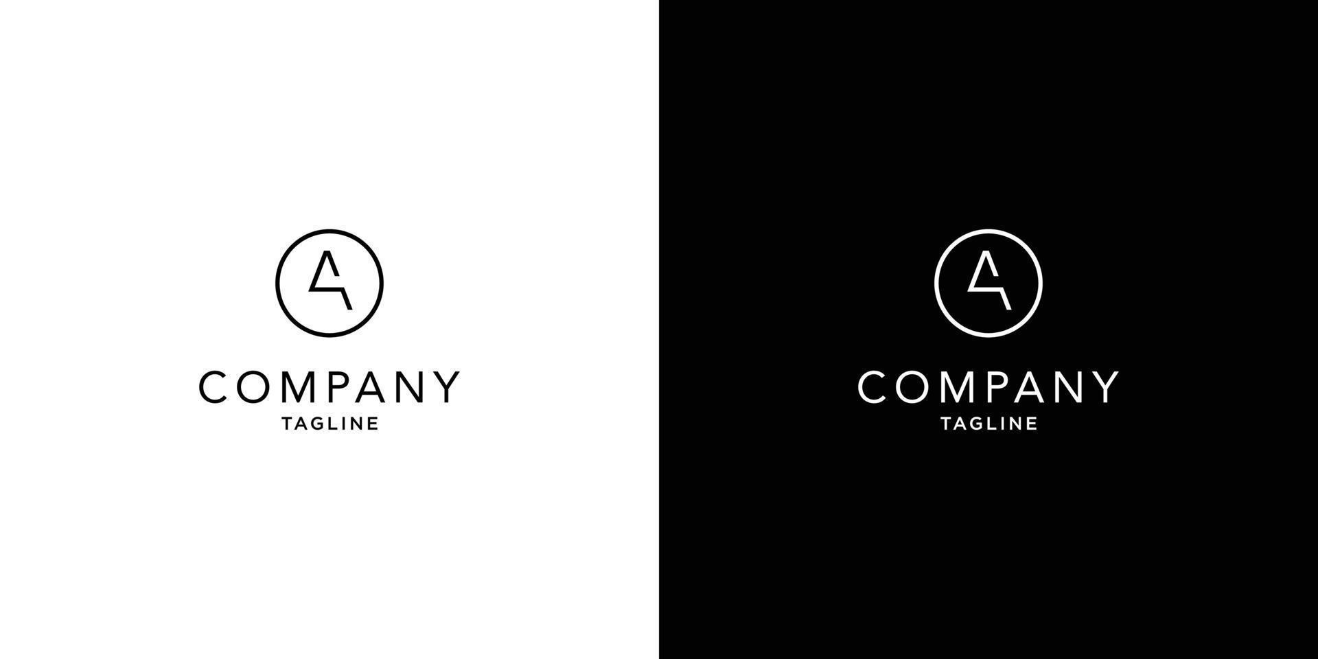 Modern and unique letter A initials logo design vector