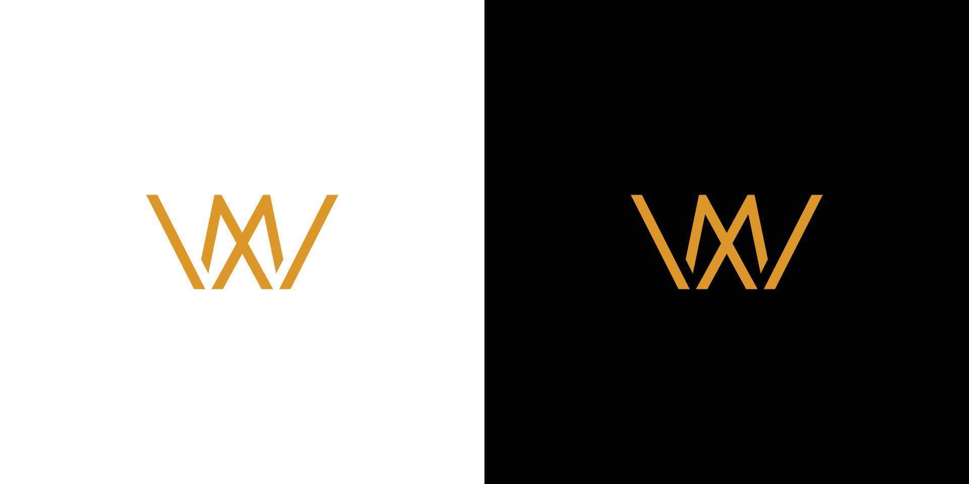 Modern and unique letter MW initials logo design vector