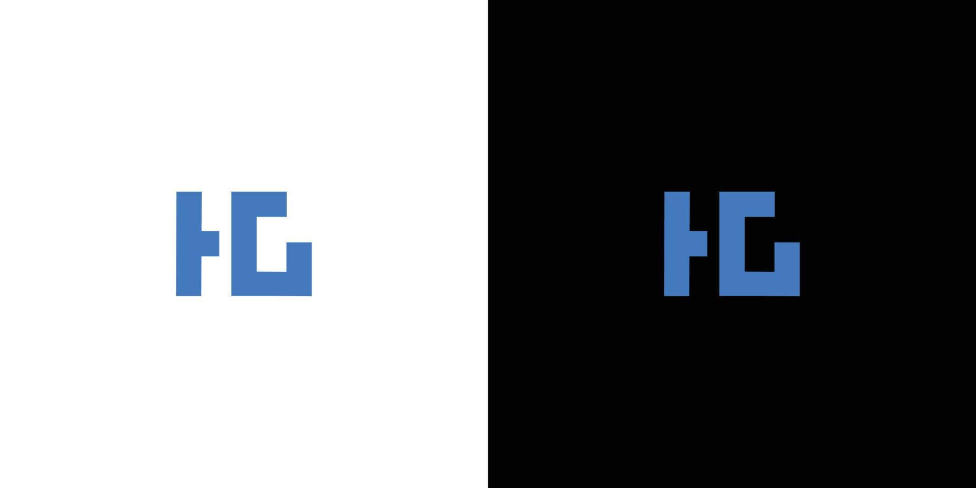 diseño de logotipo de iniciales de letra hg simple y audaz vector