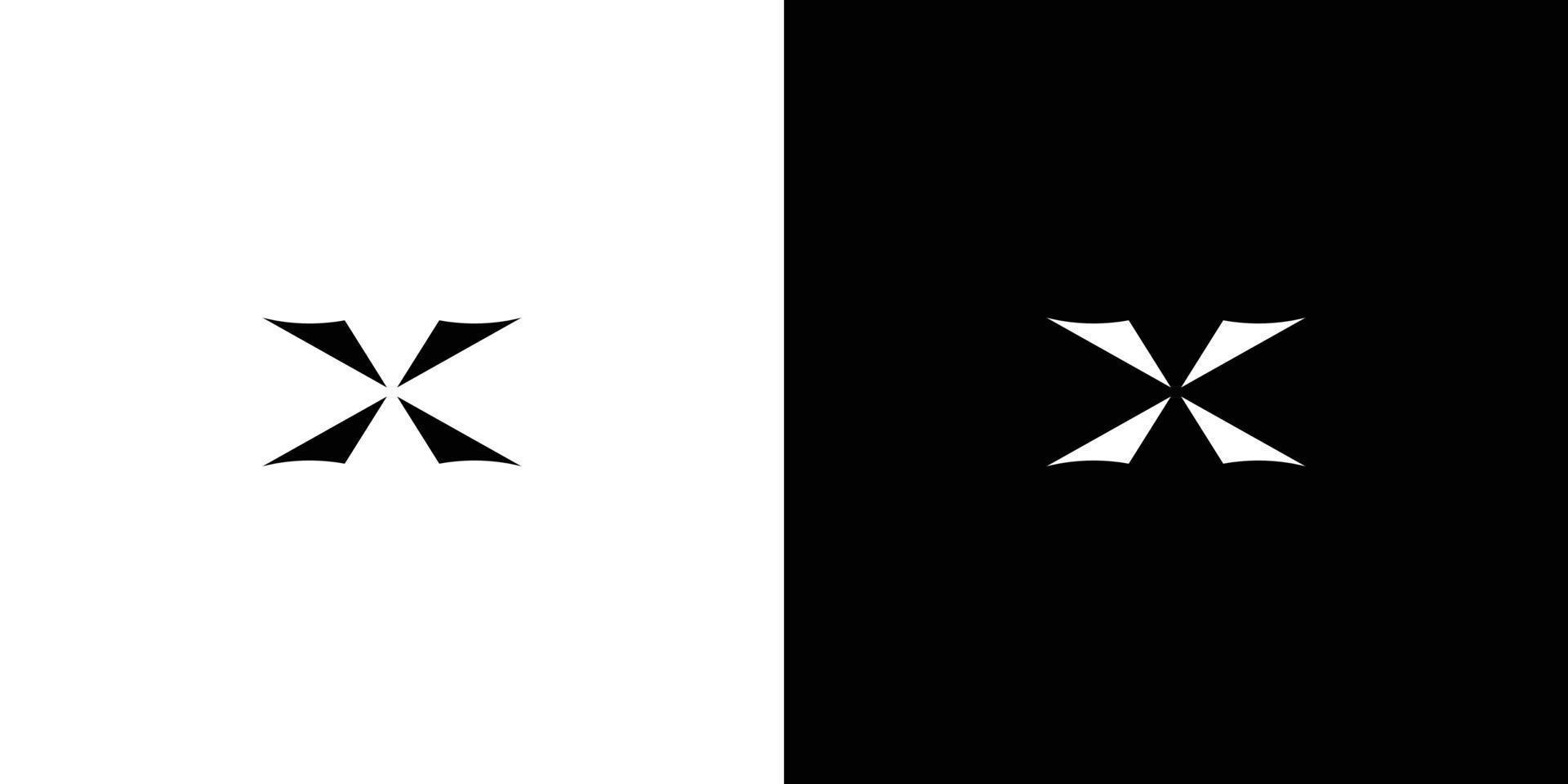 diseño de logotipo de letra x inicial simple y único vector