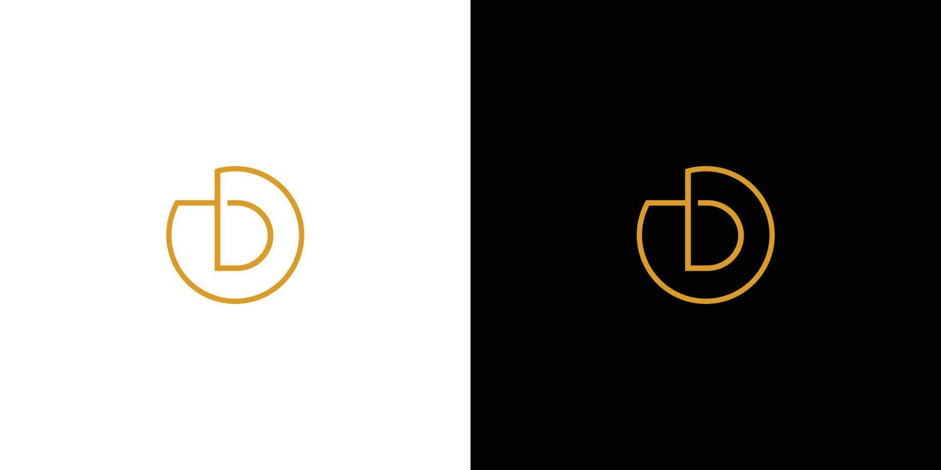 Modern and unique letter D initials logo design vector