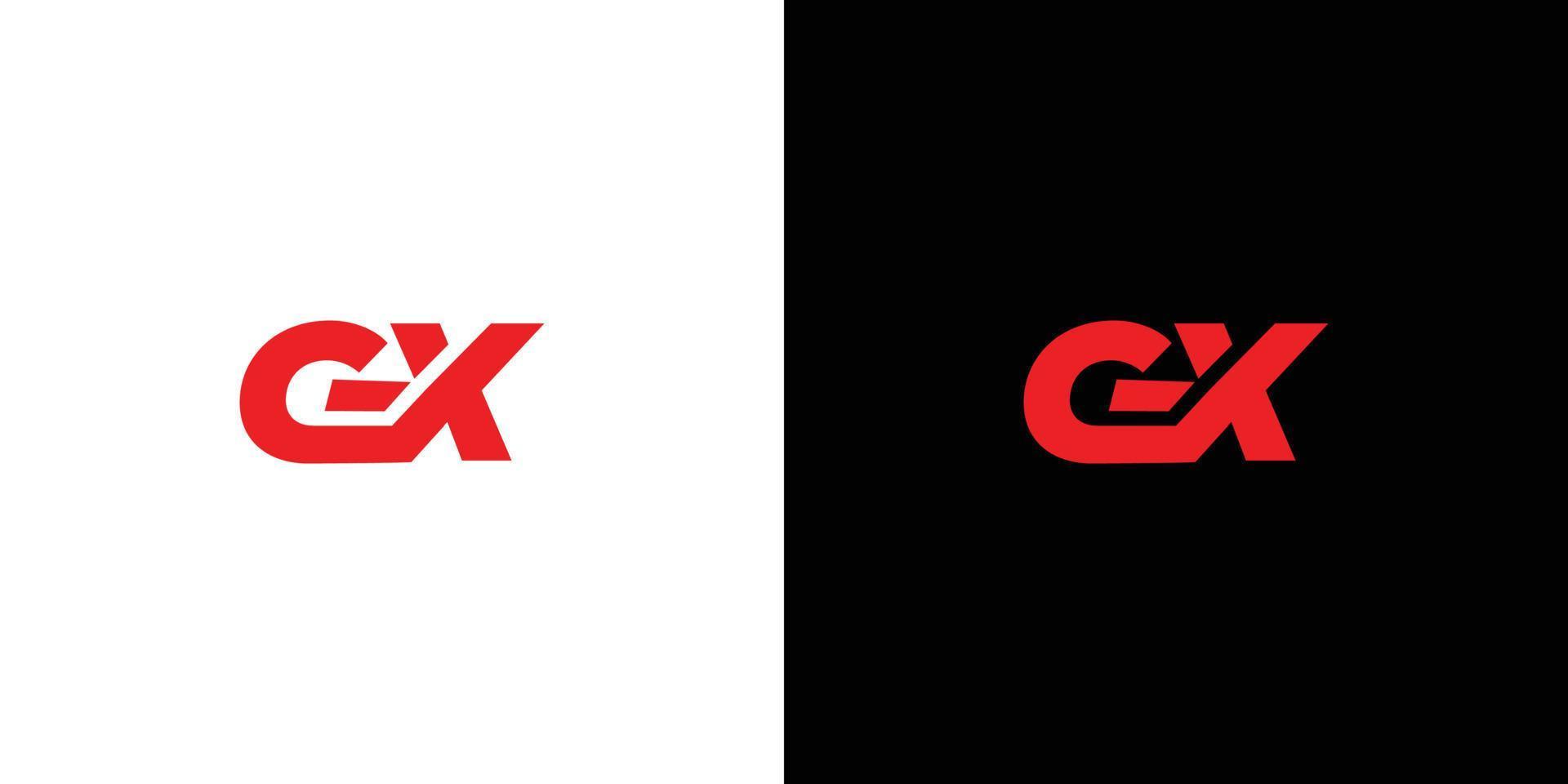 Bold and modern letter GX initials logo design vector