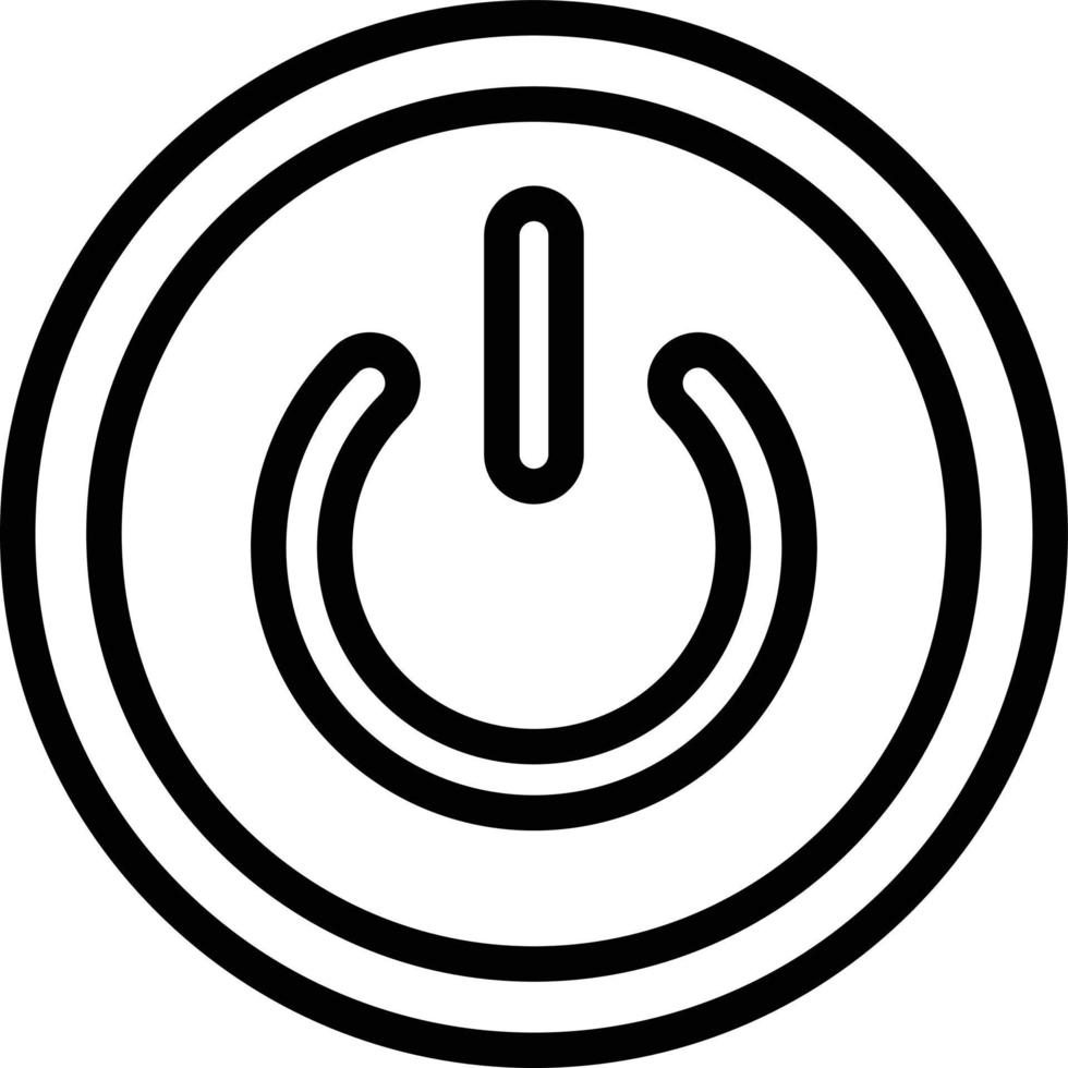 Power Button Vector Icon Design Illustration