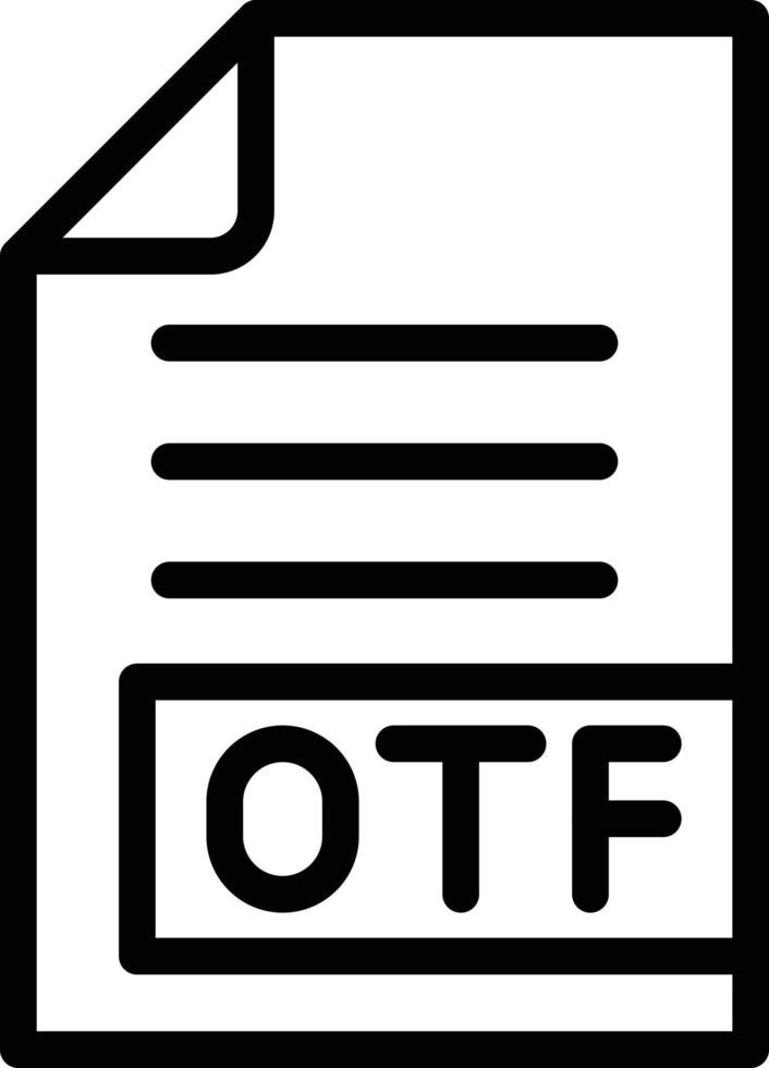 ilustración de diseño de icono de vector de otf