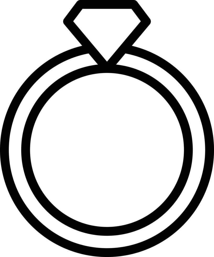 icono de vector de anillo de bodas