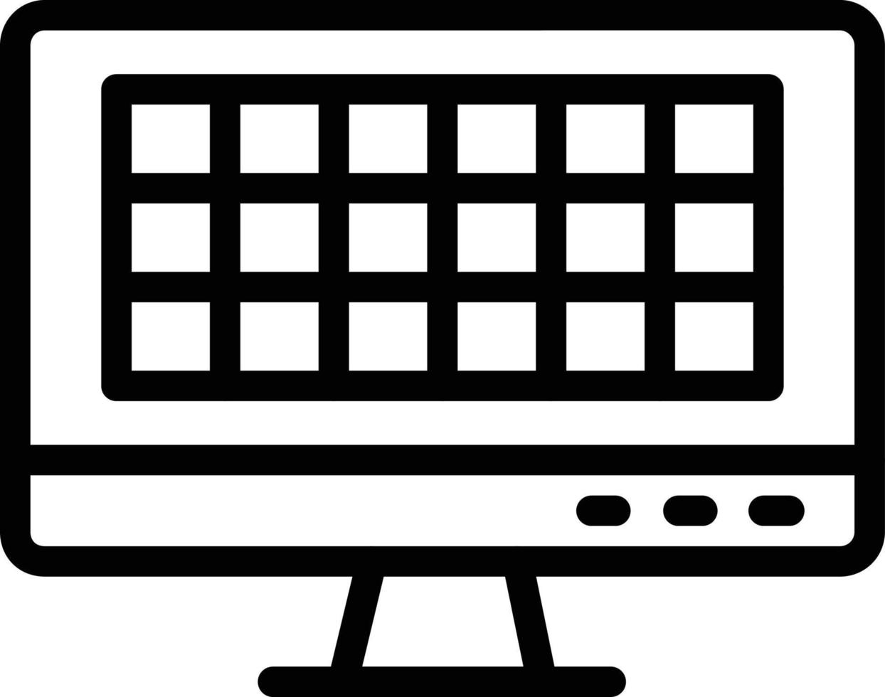 Grid Vector Icon Design Illustration