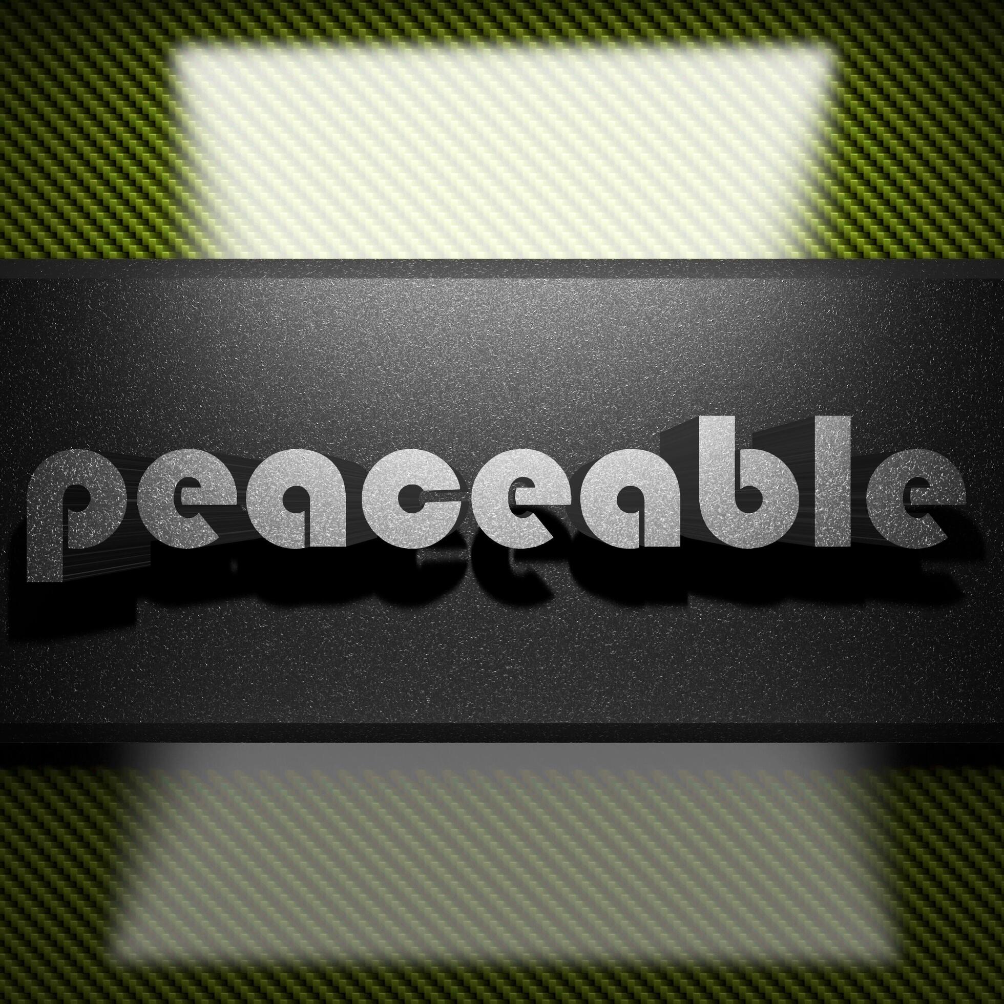peaceable word of iron on carbon 7601530 Stock Photo at Vecteezy