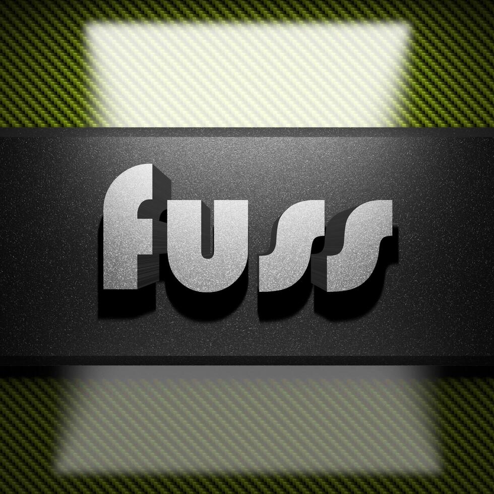 fuss word of iron on carbon photo