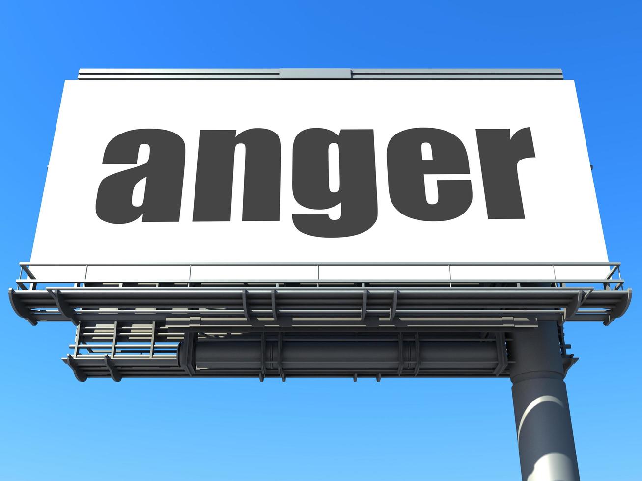 anger word on billboard photo