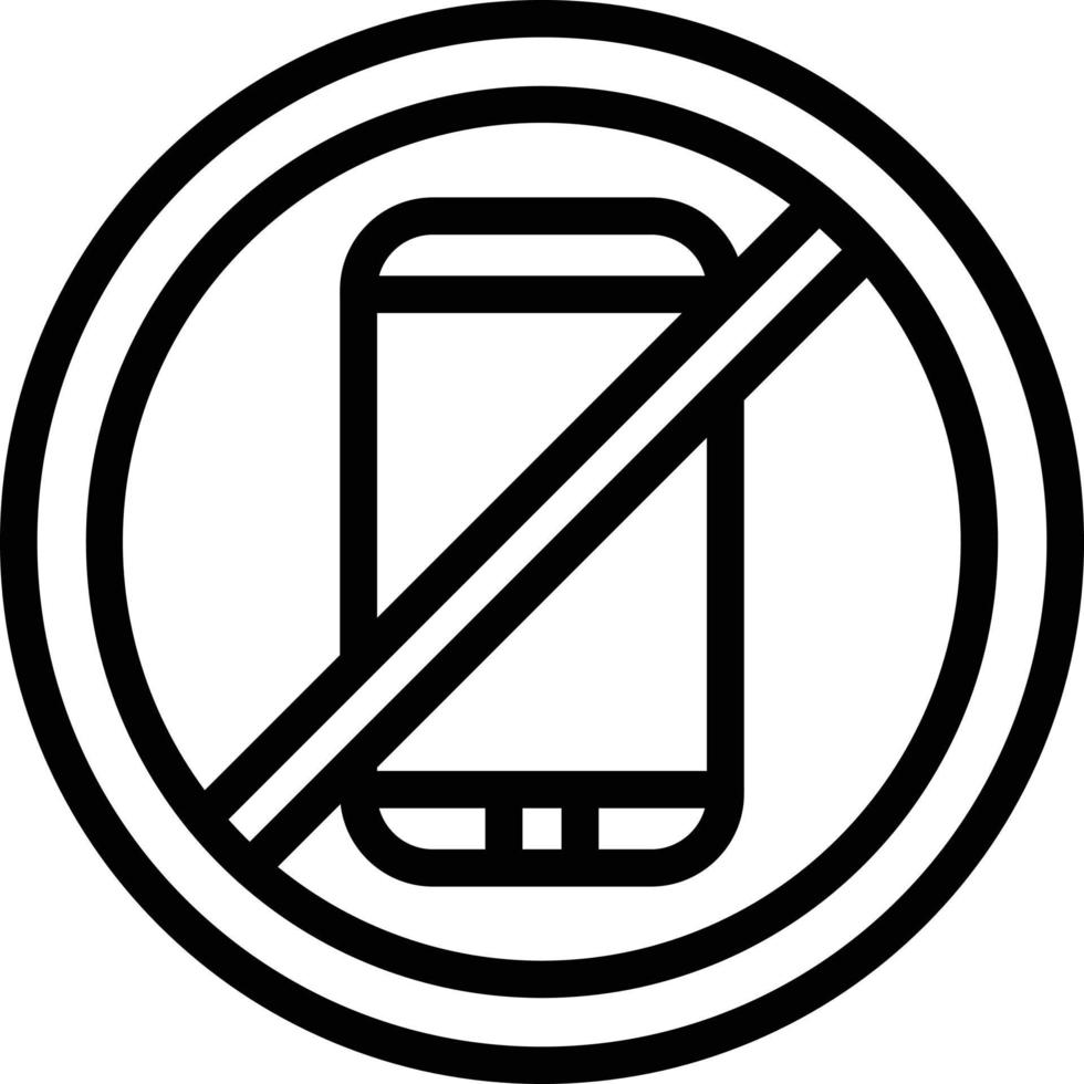 No phone Vector Icon Design Illustration