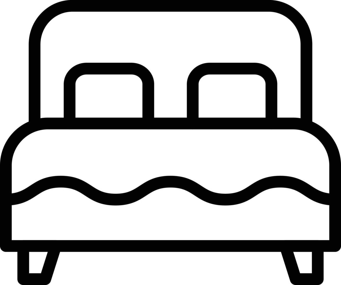 Double bed Vector Icon