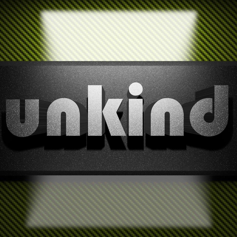 unkind word of iron on carbon photo