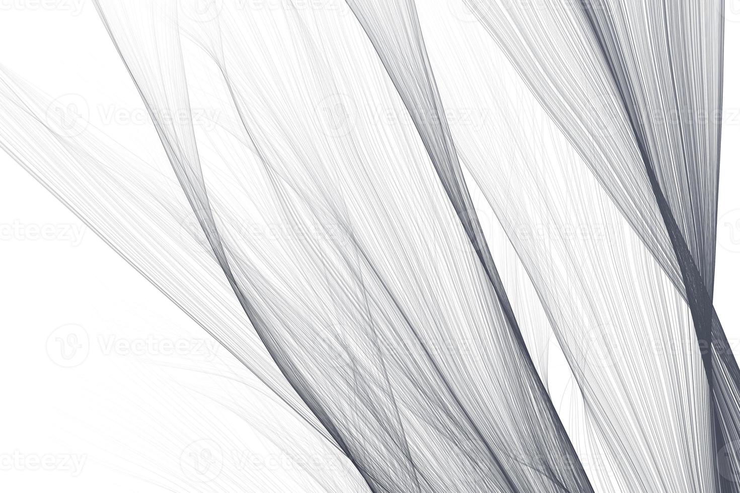 Smooth linear wave hair textures in futuristic technology style. Abstract particle emitter 3d background illustration photo