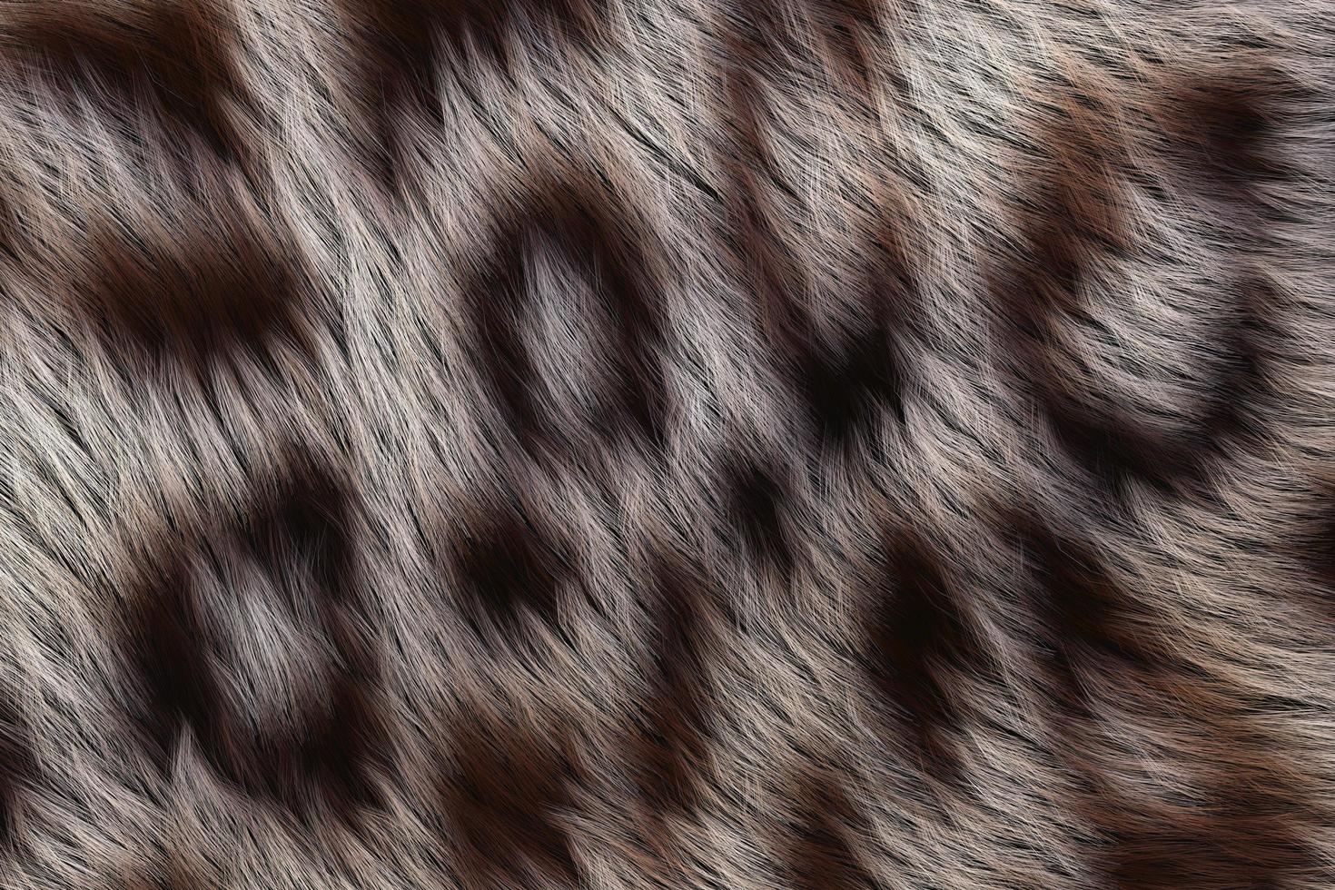 Macro wild animal texture. Abstract wool background. 3D rendering photo