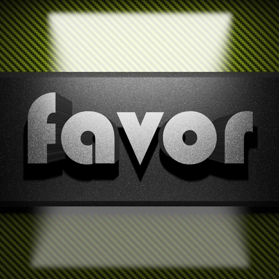 favor word of iron on carbon photo